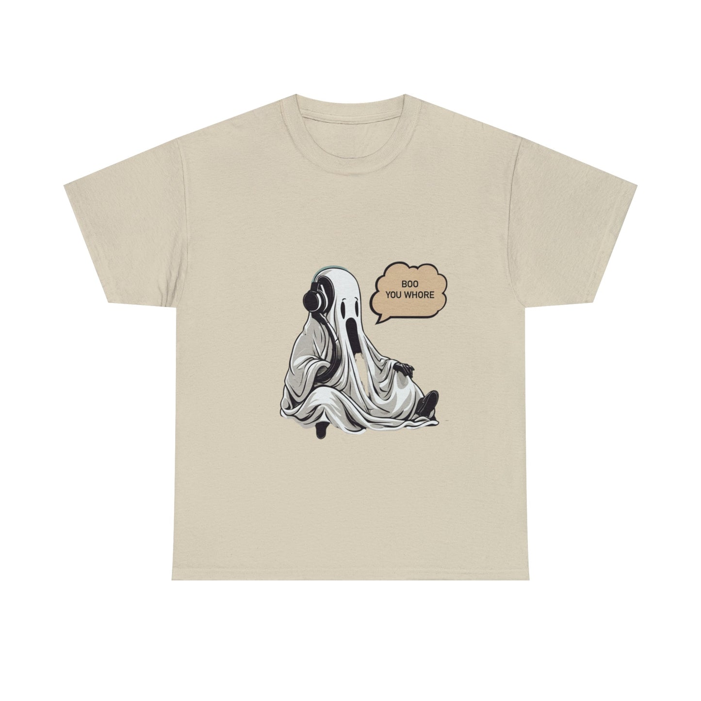 Boo You Wh*re Graphic Ghost Tee Perfect for Halloween and Christmas Gift