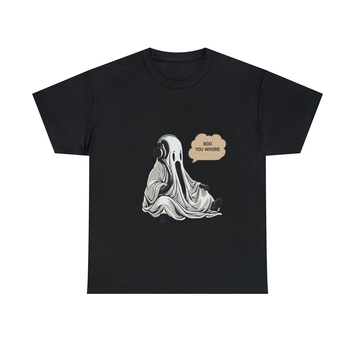 Boo You Wh*re Graphic Ghost Tee Perfect for Halloween and Christmas Gift