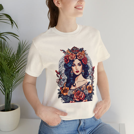 Genevieve Pin-Up Girl Short Sleeve Tee Perfect Gift for Men and Women