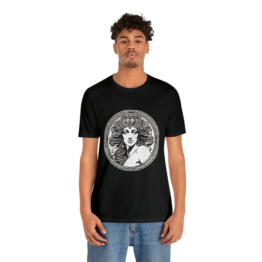 Medusa Tattoo Pin-Up Girl Short Sleeve Tee Perfect Gift for Men and Women